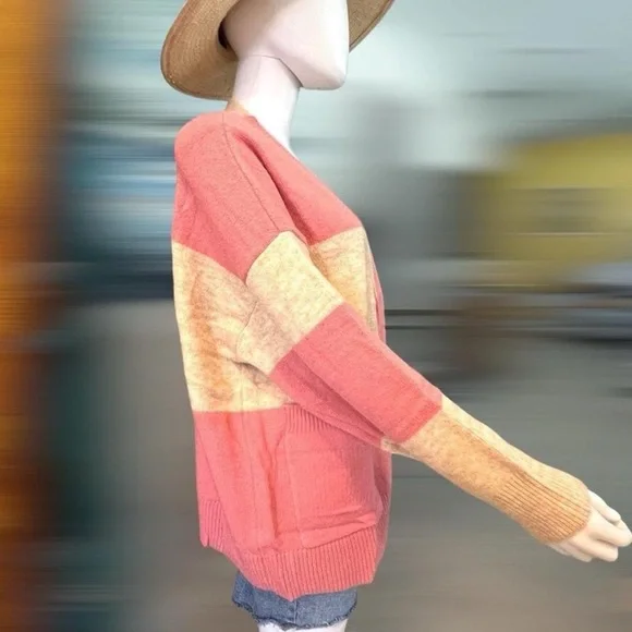 PEACH LOVE CALIFORNIA oversized cardi sz S M L - Picture 7 of 9